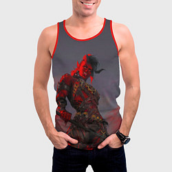 Майка-безрукавка мужская Карлах из Baldurs Gate 3, цвет: 3D-красный — фото 2