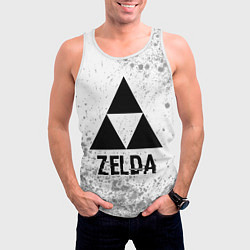 Майка-безрукавка мужская Zelda glitch на светлом фоне, цвет: 3D-белый — фото 2
