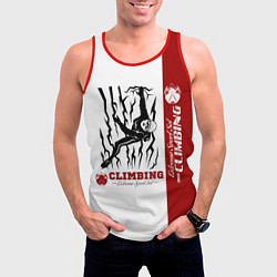 Майка-безрукавка мужская Альпинист скалолаз, цвет: 3D-красный — фото 2