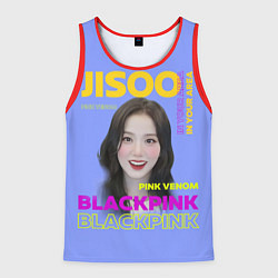 Майка-безрукавка мужская Jisoo - певица из музыкальной группы Blackpink, цвет: 3D-красный