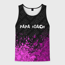 Майка-безрукавка мужская Papa Roach rock legends посередине, цвет: 3D-черный