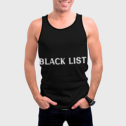 Майка-безрукавка мужская Черный список, цвет: 3D-черный — фото 2