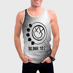 Майка-безрукавка мужская Blink 182 glitch на светлом фоне, цвет: 3D-белый — фото 2