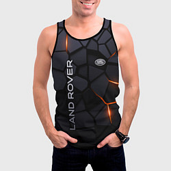 Майка-безрукавка мужская Land Rover - плиты с эффектом свечения, цвет: 3D-черный — фото 2