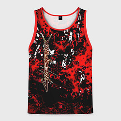 Майка-безрукавка мужская Красная иллюстрация киберпанк, цвет: 3D-красный