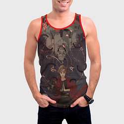 Майка-безрукавка мужская Стальной алхимик - два брата, цвет: 3D-красный — фото 2