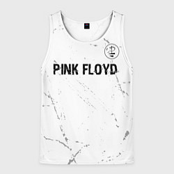 Мужская майка без рукавов Pink Floyd glitch на светлом фоне посередине
