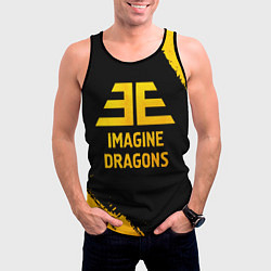 Майка-безрукавка мужская Imagine Dragons - gold gradient, цвет: 3D-черный — фото 2