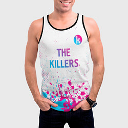 Майка-безрукавка мужская The Killers neon gradient style посередине, цвет: 3D-черный — фото 2