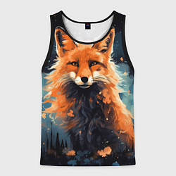Майка-безрукавка мужская Fox in the forest, цвет: 3D-черный