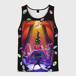 Майка-безрукавка мужская Pomni looking for exit the Amazing Digital Circus, цвет: 3D-черный