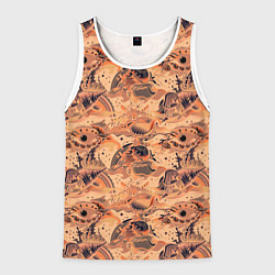 Майка-безрукавка мужская Морские раковины, цвет: 3D-белый