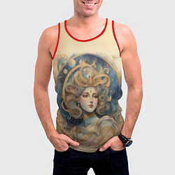 Майка-безрукавка мужская Ретро иллюстрация богини, цвет: 3D-красный — фото 2