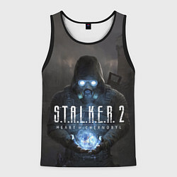 Майка-безрукавка мужская STALKER 2 одиночка с артефактом, цвет: 3D-черный