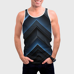 Майка-безрукавка мужская Синий мир абстракции, цвет: 3D-белый — фото 2
