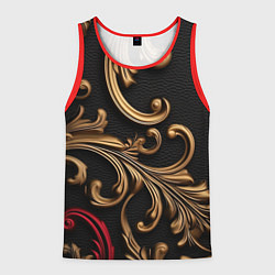 Мужская майка без рукавов Золотые абстрактные узоры