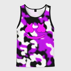 Майка-безрукавка мужская Marshmello camo, цвет: 3D-черный