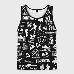 Майка-безрукавка мужская Fortnite alllogo black, цвет: 3D-черный