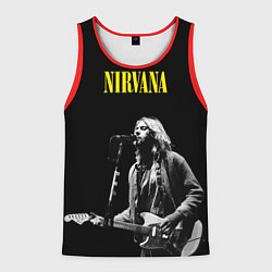 Майка-безрукавка мужская Группа Nirvana Курт Кобейн, цвет: 3D-красный