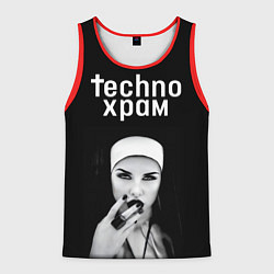 Мужская майка без рукавов Techno храм монашка с перстнем