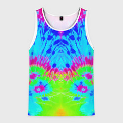 Майка-безрукавка мужская Tie-Dye abstraction, цвет: 3D-белый