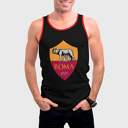 Майка-безрукавка мужская Roma fc club sport, цвет: 3D-красный — фото 2