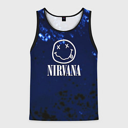 Майка-безрукавка мужская Nirvana рок краски, цвет: 3D-черный