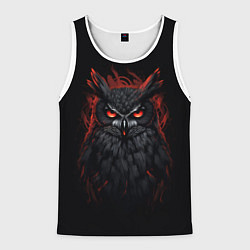 Майка-безрукавка мужская Evil owl, цвет: 3D-белый