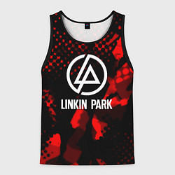 Мужская майка без рукавов Linkin park краски текстуры