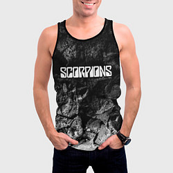 Майка-безрукавка мужская Scorpions black graphite, цвет: 3D-черный — фото 2
