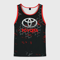 Майка-безрукавка мужская Toyota краски броня, цвет: 3D-красный