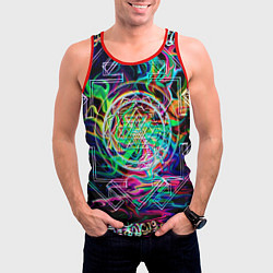 Майка-безрукавка мужская Шри янтра, цвет: 3D-красный — фото 2