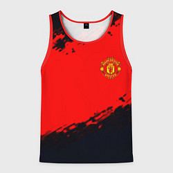 Майка-безрукавка мужская Manchester United colors sport, цвет: 3D-красный