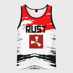 Майка-безрукавка мужская RUST краски текстура, цвет: 3D-черный