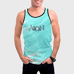 Майка-безрукавка мужская Aion текстура рпг, цвет: 3D-черный — фото 2