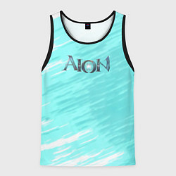 Майка-безрукавка мужская Aion текстура рпг, цвет: 3D-черный