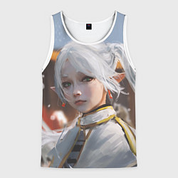 Майка-безрукавка мужская Портрет Фрирен, цвет: 3D-белый