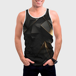 Майка-безрукавка мужская Black gold luxury, цвет: 3D-белый — фото 2