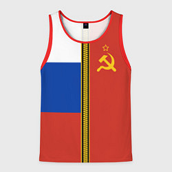 Майка-безрукавка мужская Россия и СССР, цвет: 3D-красный
