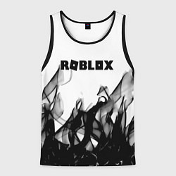 Майка-безрукавка мужская Roblox flame текстура, цвет: 3D-черный