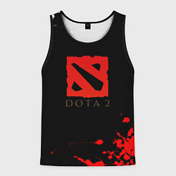 Майка-безрукавка мужская Dota 2 краски текстура, цвет: 3D-черный
