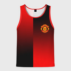 Майка-безрукавка мужская Манчестер Юнайтед градиент спорт, цвет: 3D-красный