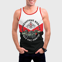 Майка-безрукавка мужская Инженерные войска России, цвет: 3D-красный — фото 2