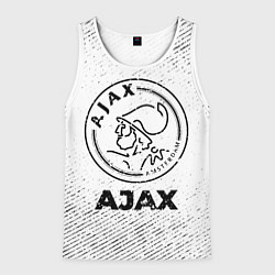 Майка-безрукавка мужская Ajax с потертостями на светлом фоне, цвет: 3D-белый