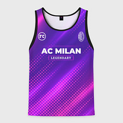 Майка-безрукавка мужская AC Milan legendary sport grunge, цвет: 3D-черный