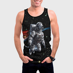 Майка-безрукавка мужская The dalmatian brave cosmonaut - ai art, цвет: 3D-черный — фото 2