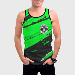 Майка-безрукавка мужская Manchester United sport green, цвет: 3D-черный — фото 2