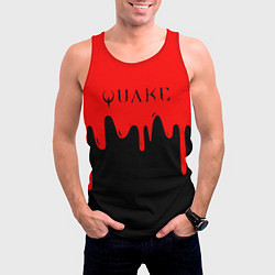 Майка-безрукавка мужская Quake краски текстура шутер, цвет: 3D-красный — фото 2
