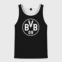 Майка-безрукавка мужская Borussia sport fc белое лого, цвет: 3D-белый