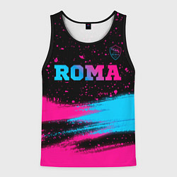 Майка-безрукавка мужская Roma - neon gradient посередине, цвет: 3D-черный